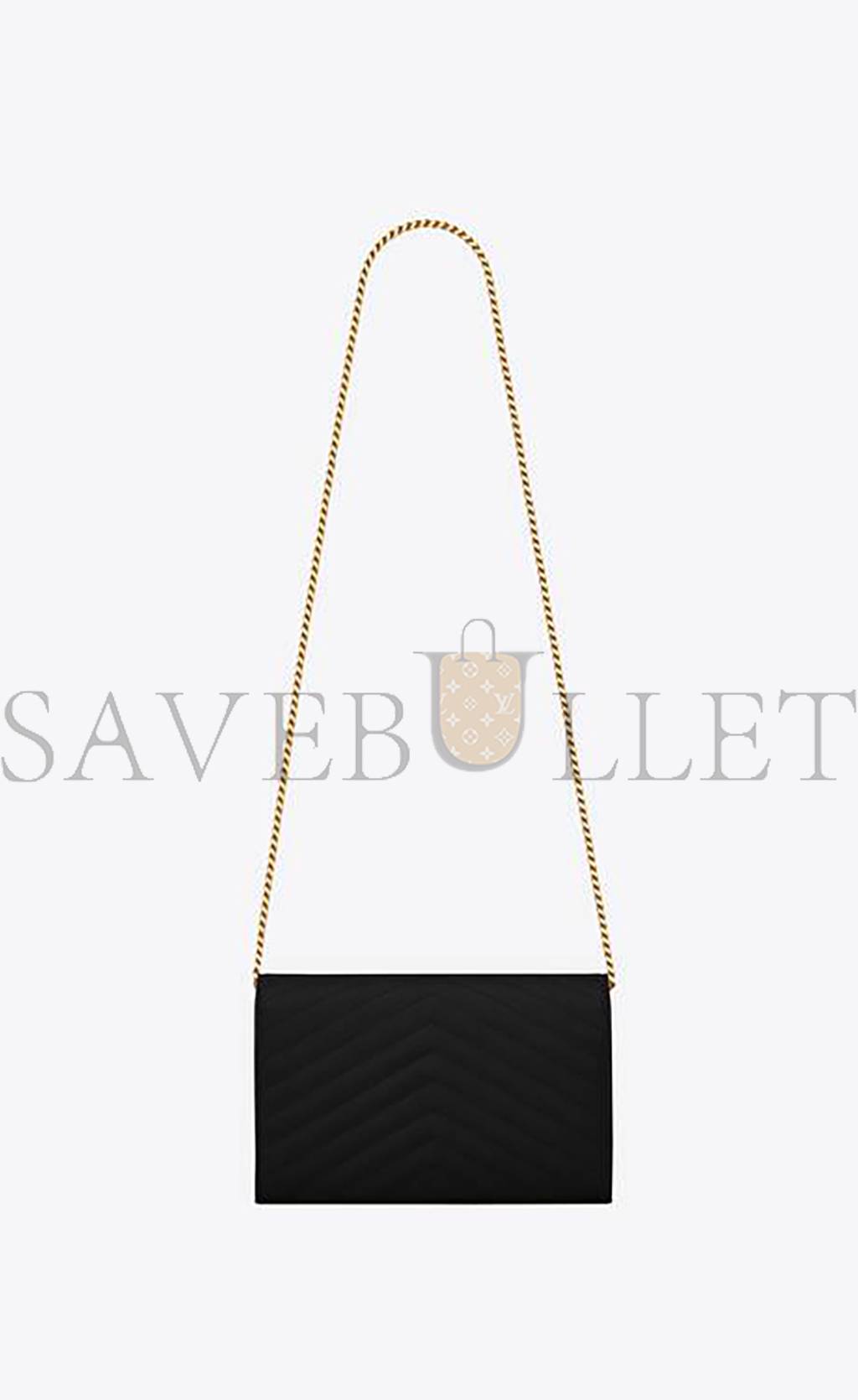 Y*L cassandre matelassÉ chain wallet in grain de poudre embossed leather 377828bow011000 (22.5*14*4cm)