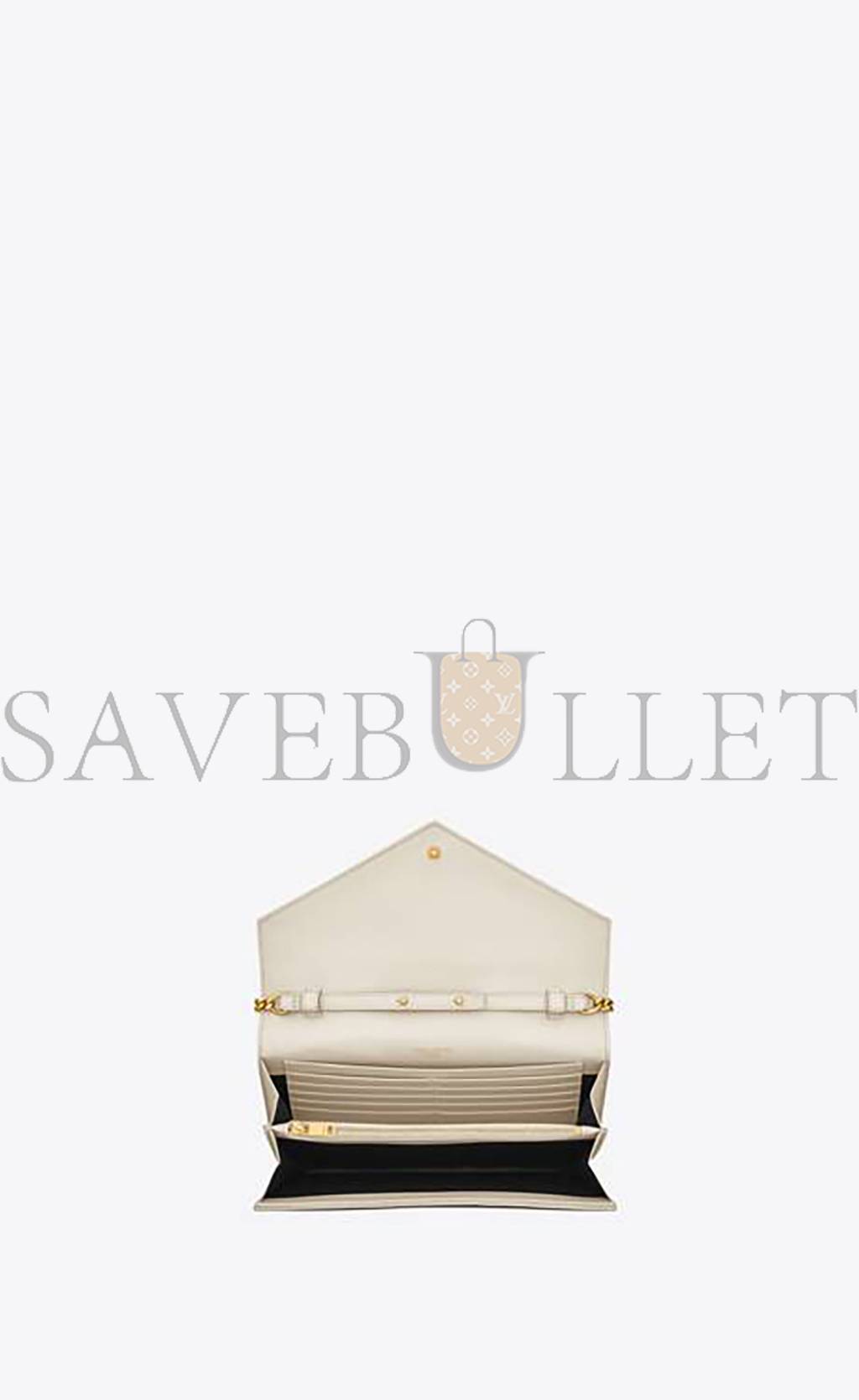 Y*L cassandre matelassÉ chain wallet in grain de poudre embossed leather 377828bow019207 (22.5*14*4cm)