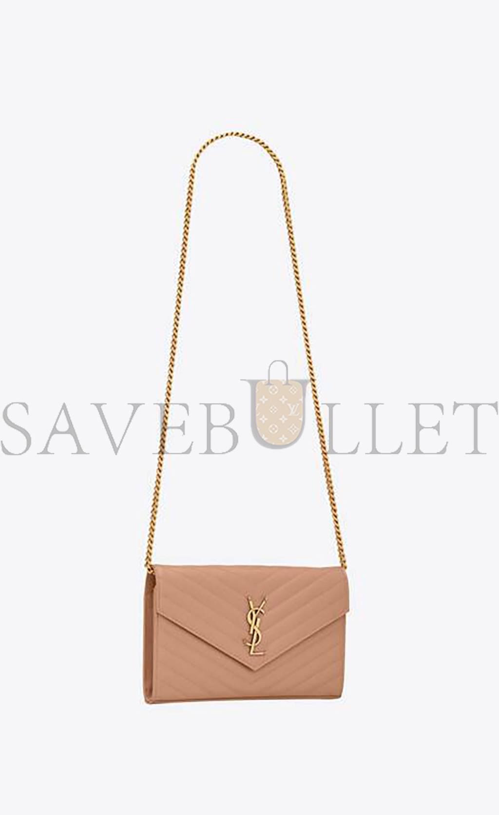 Y*L cassandre matelassÉ chain wallet in grain de poudre embossed leather 377828bow019830 (22.5*14*4cm)