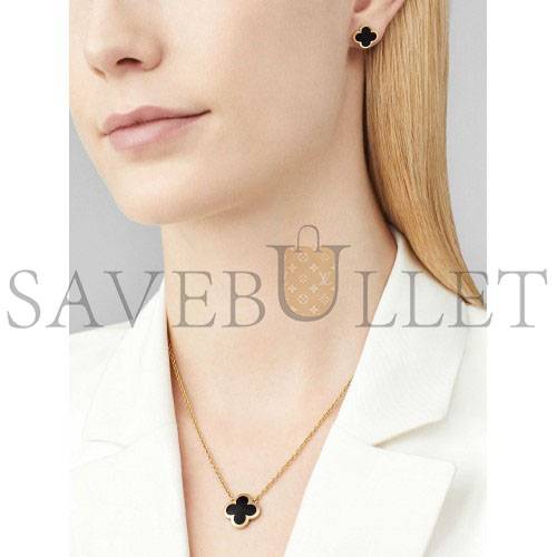 V*N CL*F arpels pure alhambra pendant - yellow gold, onyx vcarb13900