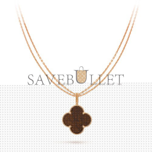 V*N CL*F arpels magic alhambra long necklace, 1 motif - rose gold, letterwood vcaro3m700