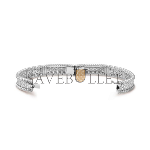 v*n cl*f arpels perlÉe Di*m*nds bracelet, 3 rows, small model - white gold, Di*m*nd  vcaro14800