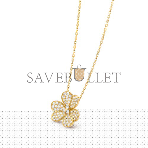 v*n cl*f arpels frivole pendant, large model - yellow gold, Di*m*nd vcarp0j700