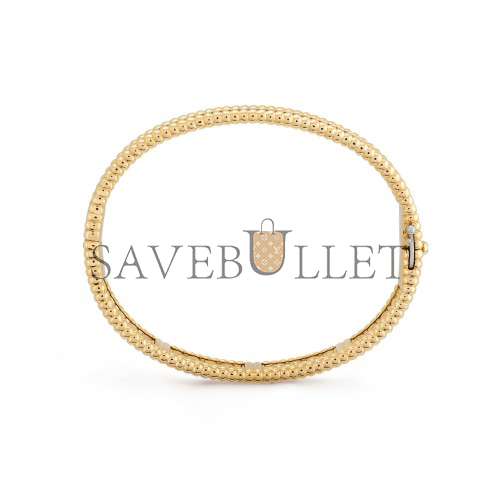 v*n cl*f arpels perlÉe Di*m*nds bracelet, 3 rows, small model - yellow gold, Di*m*nd  vcaro56400