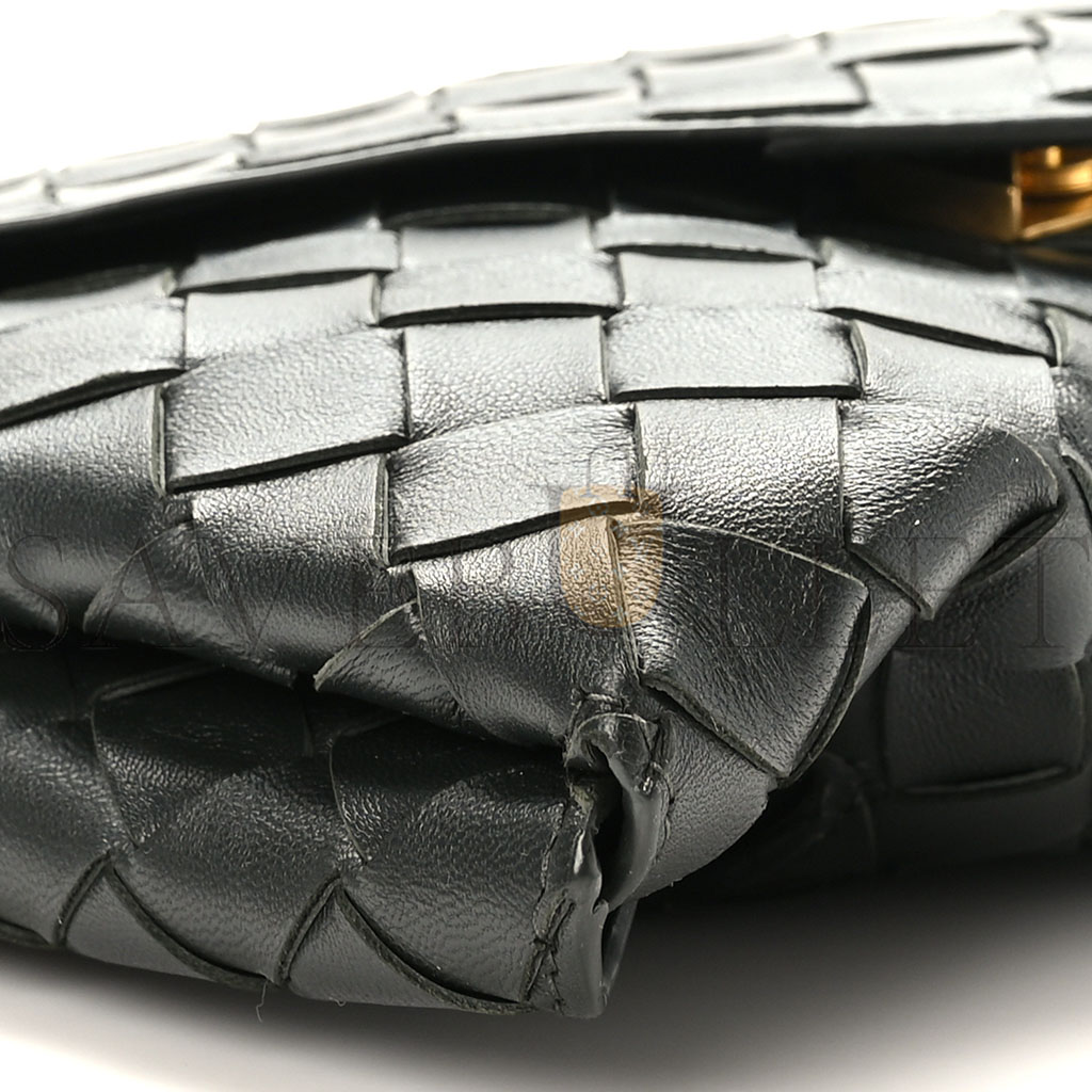 bo*te*ga Ve*ne*ta nappa intrecciato envelope pouch black (20*15cm)