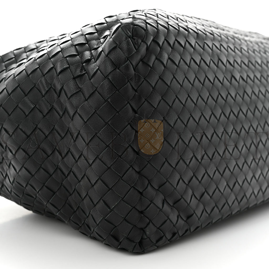 bo*te*ga Ve*ne*ta nappa intrecciato ayers brick tote black (33*23*17cm)