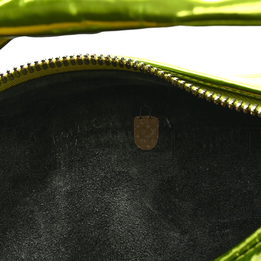 bo*te*ga Ve*ne*ta metallic crushed calfskin mini jodie chlorophyll (25*14*3cm)