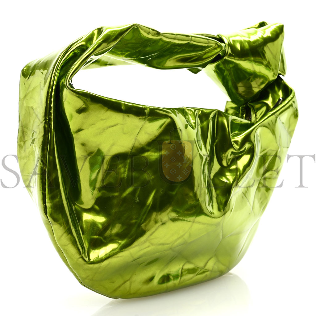 bo*te*ga Ve*ne*ta metallic crushed calfskin mini jodie chlorophyll (25*14*3cm)