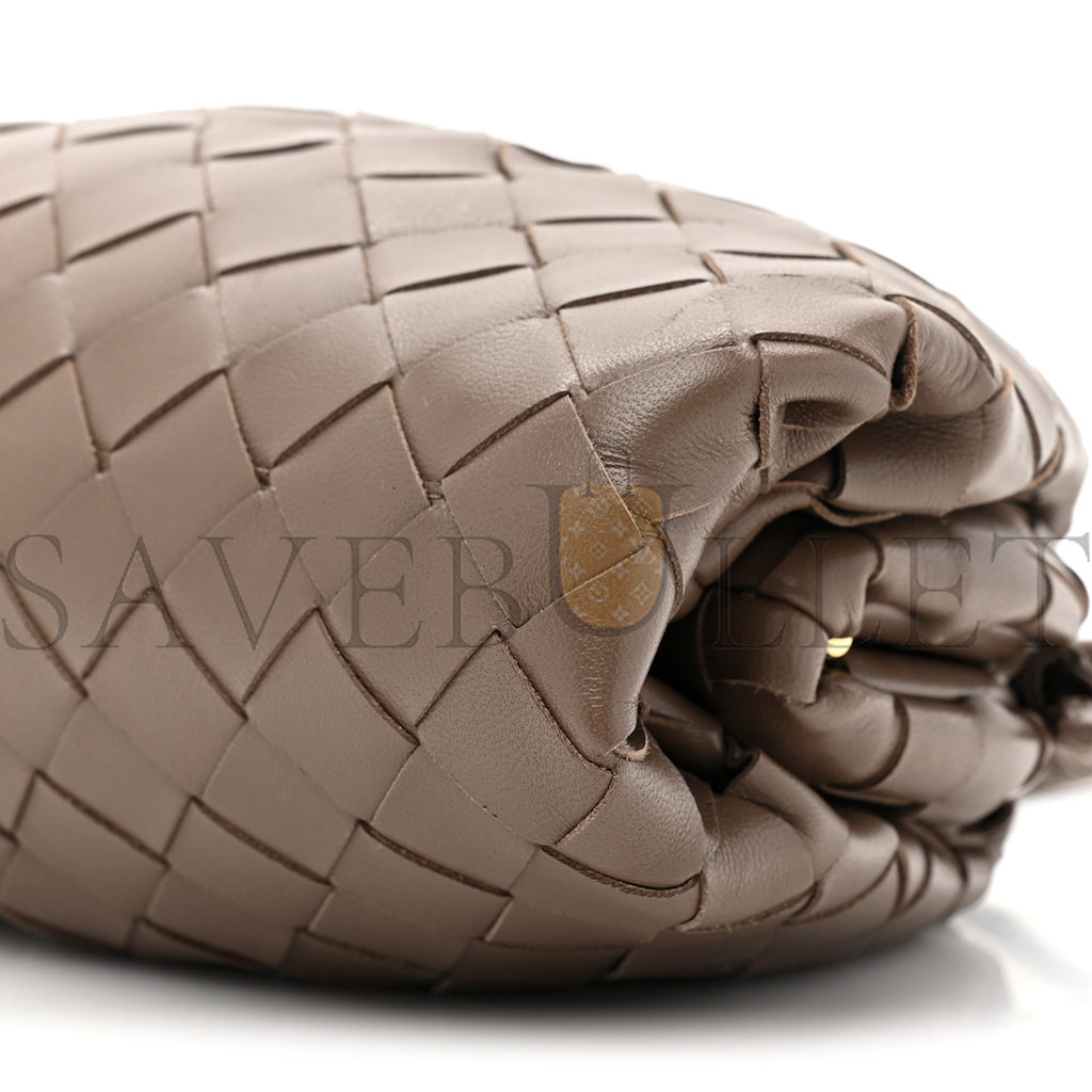 bo*te*ga Ve*ne*ta nappa intrecciato the mini pouch taupe grey 1442829 (22*11*5cm)