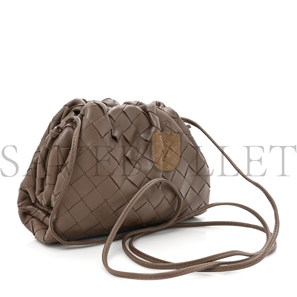bo*te*ga Ve*ne*ta nappa intrecciato the mini pouch taupe grey 1442829 (22*11*5cm)