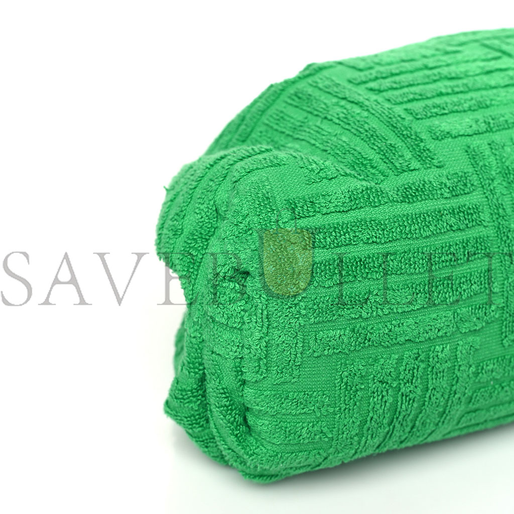 bo*te*ga Ve*ne*ta sponge fabric the pouch clutch grass (29*17*11cm)