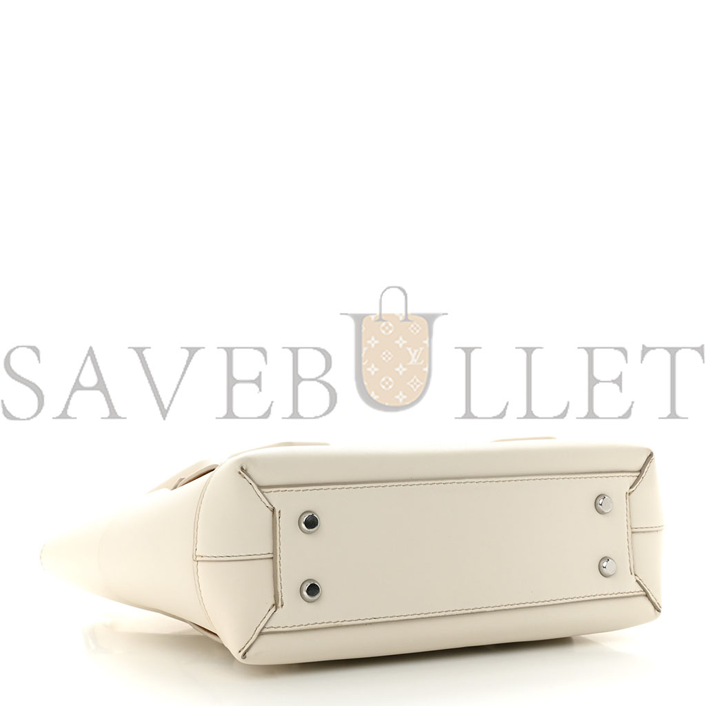 bo*te*ga Ve*ne*ta french calfskin maxi intrecciato small arco bianco (22*20*8cm)