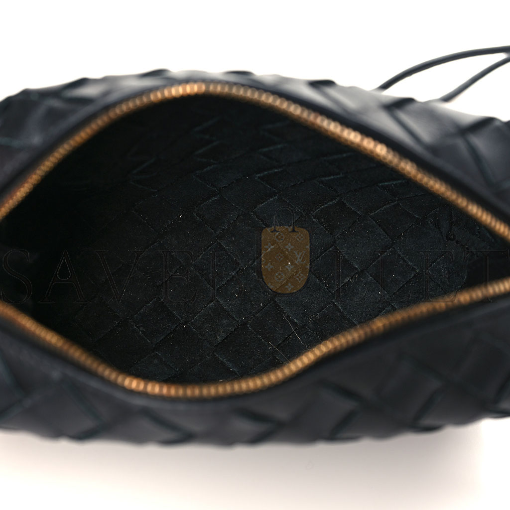 bo*te*ga Ve*ne*ta nappa intrecciato mini loop camera bag black (17*11*6cm)