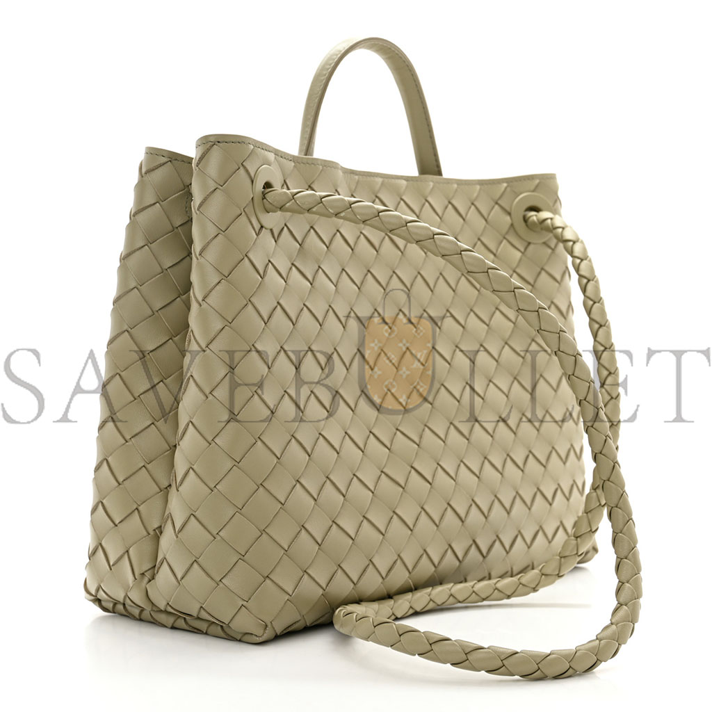 bo*te*ga Ve*ne*ta nappa intrecciato medium andiamo shoulder bag travertine (32*25*11cm)