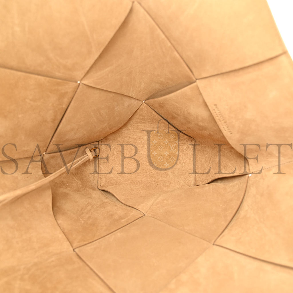 bo*te*ga Ve*ne*ta suede maxi intrecciato tote cane sugar tapioca 1428173 (32*17*9cm)