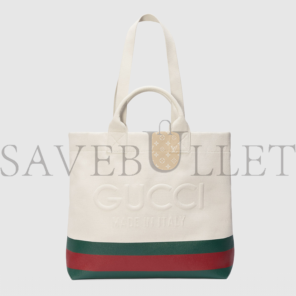 G*u*i canvas tote bag with embossed detail 782741  (40*38*17cm)