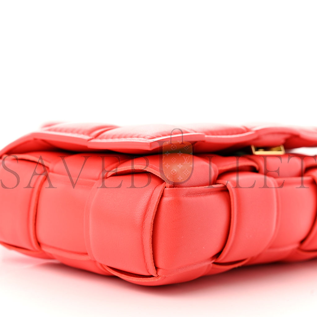 bo*te*ga Ve*ne*ta nappa maxi intreccio padded cassette crossbody bag sunburst (19*12*5cm)