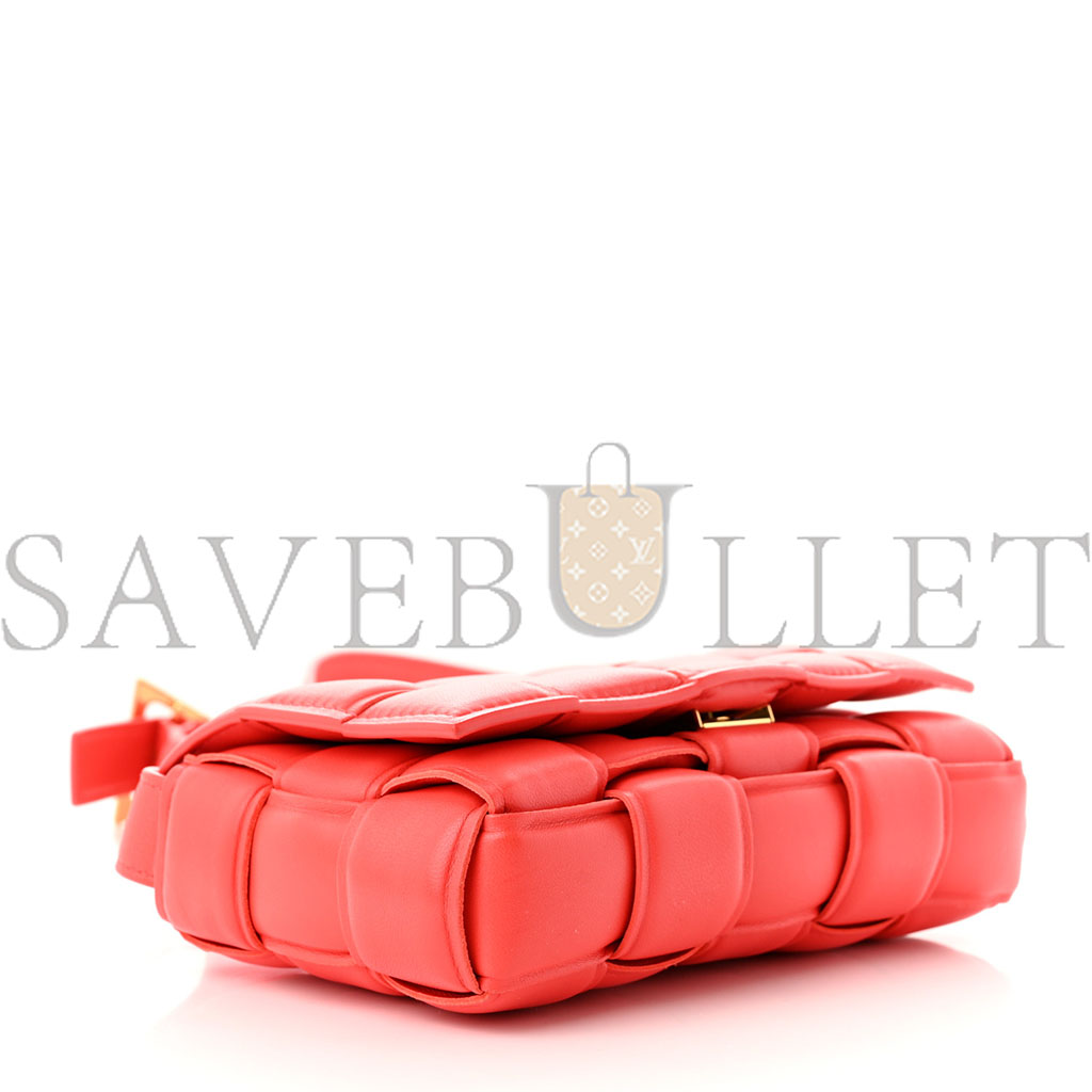 bo*te*ga Ve*ne*ta nappa maxi intreccio padded cassette crossbody bag sunburst (19*12*5cm)