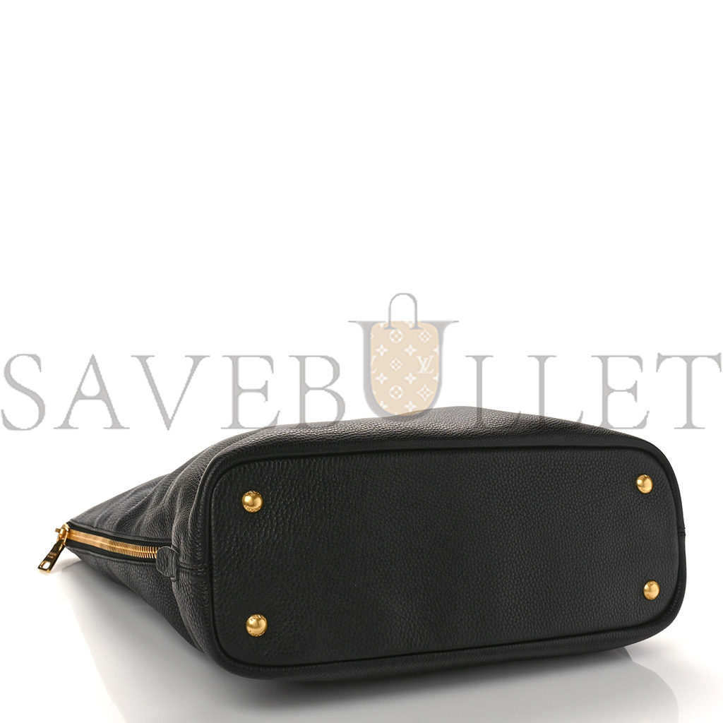 Pra*a vitello daino side zip tote black (36*30*13cm)
