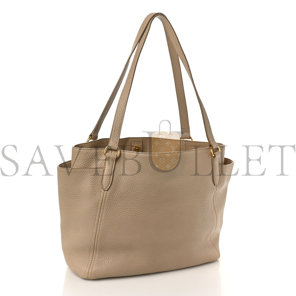 Pra*a vitello daino shoulder bag sabbia (34*29*14cm)