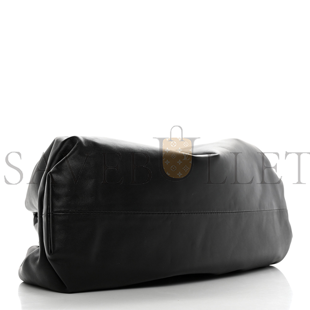 bo*te*ga Ve*ne*ta smooth butter calf the pouch oversized clutch black (38*18*8cm)