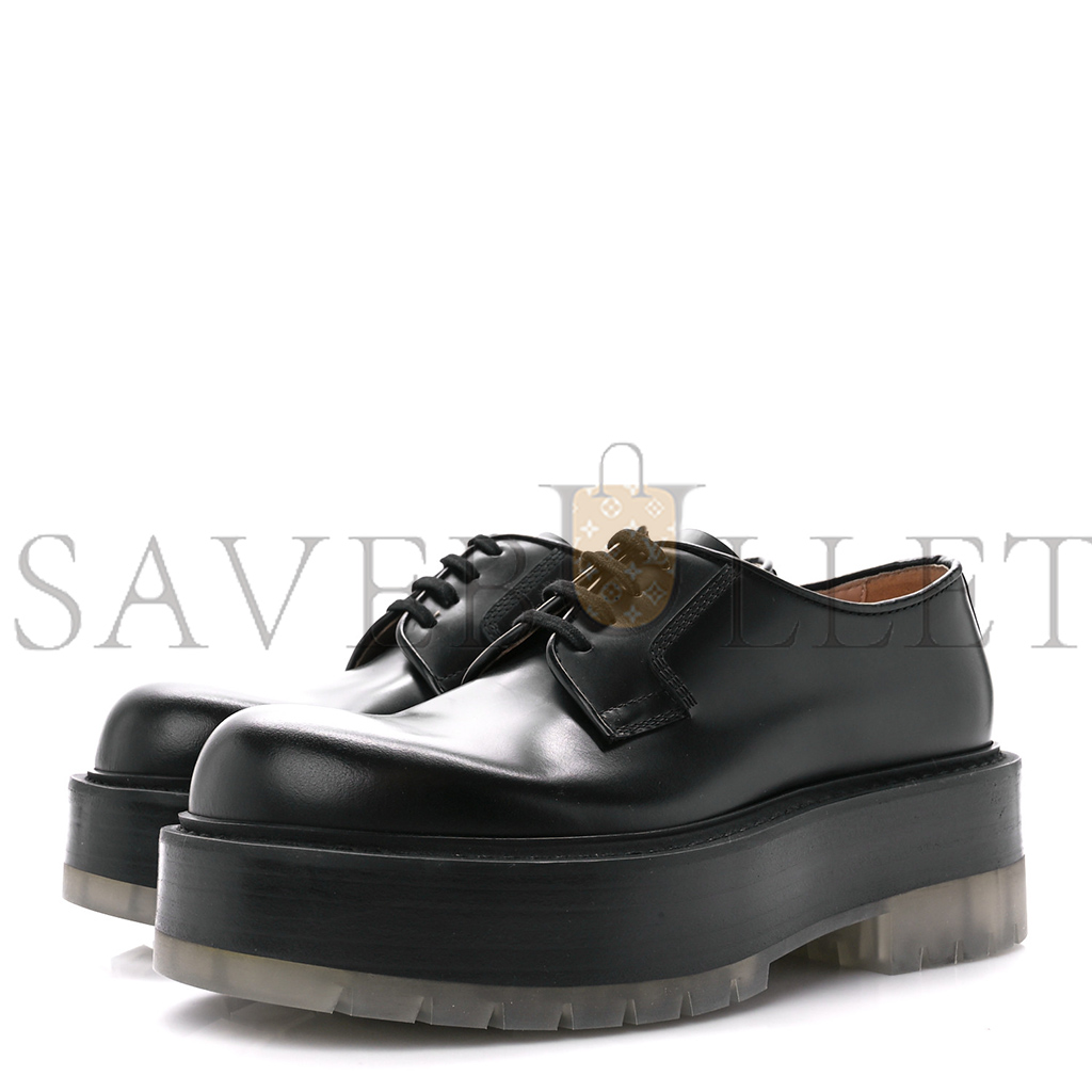 bo*te*ga Ve*ne*ta calfskin platform derby shoes 38 black