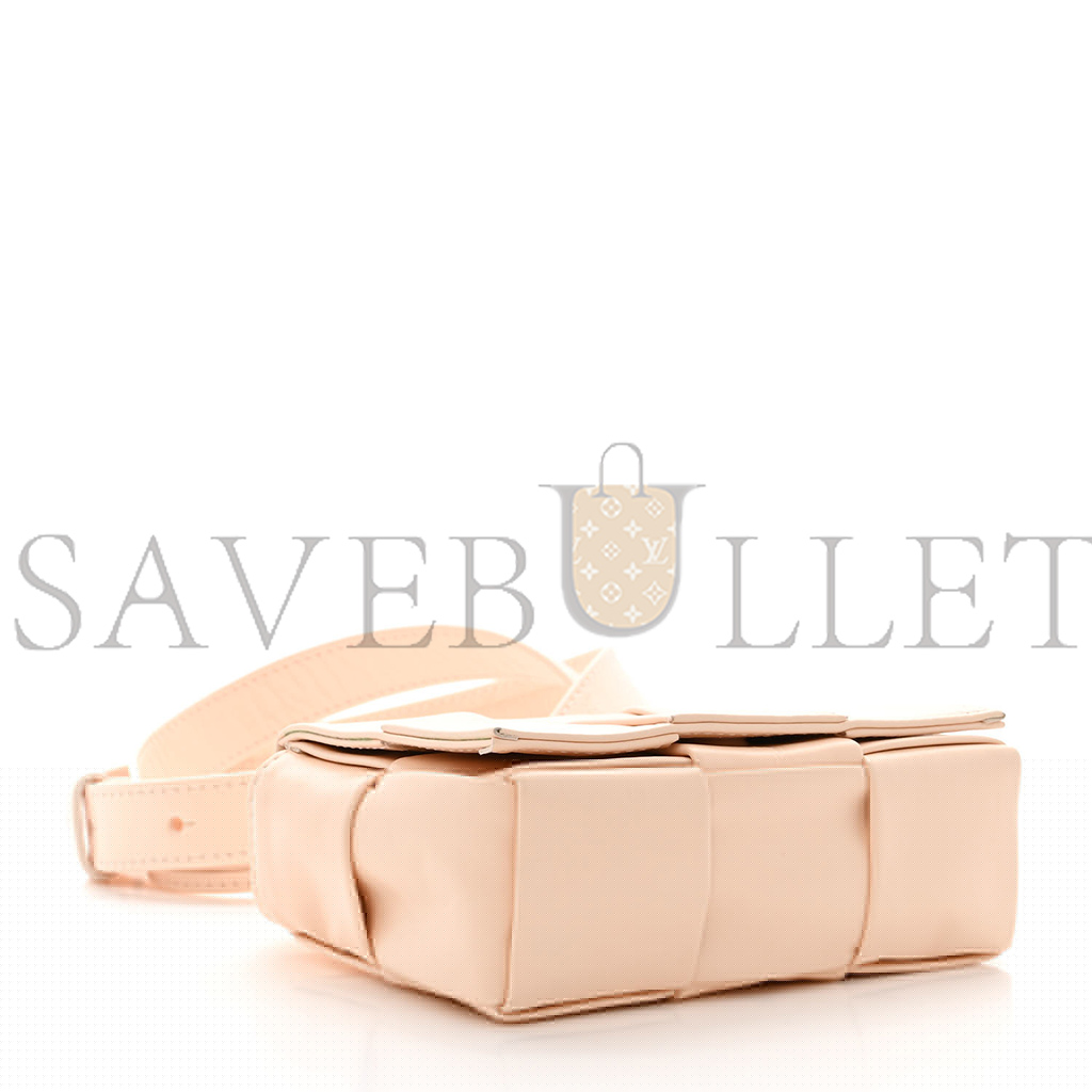 bo*te*ga Ve*ne*ta lambskin maxi intrecciato extra mini cassette crossbody bag melon washed (12*9*4cm)