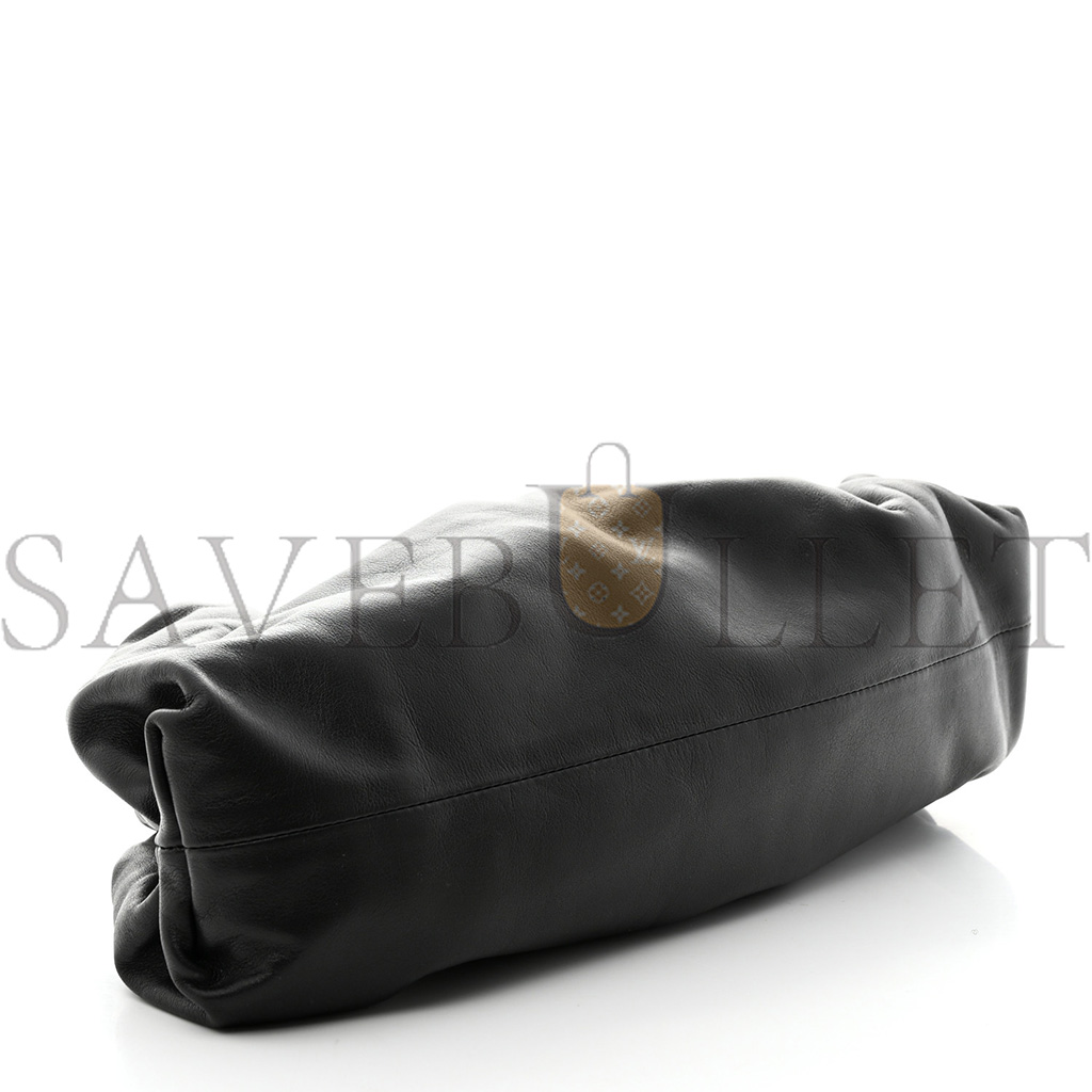 bo*te*ga Ve*ne*ta smooth butter calf the pouch oversized clutch black (37*19*8cm)