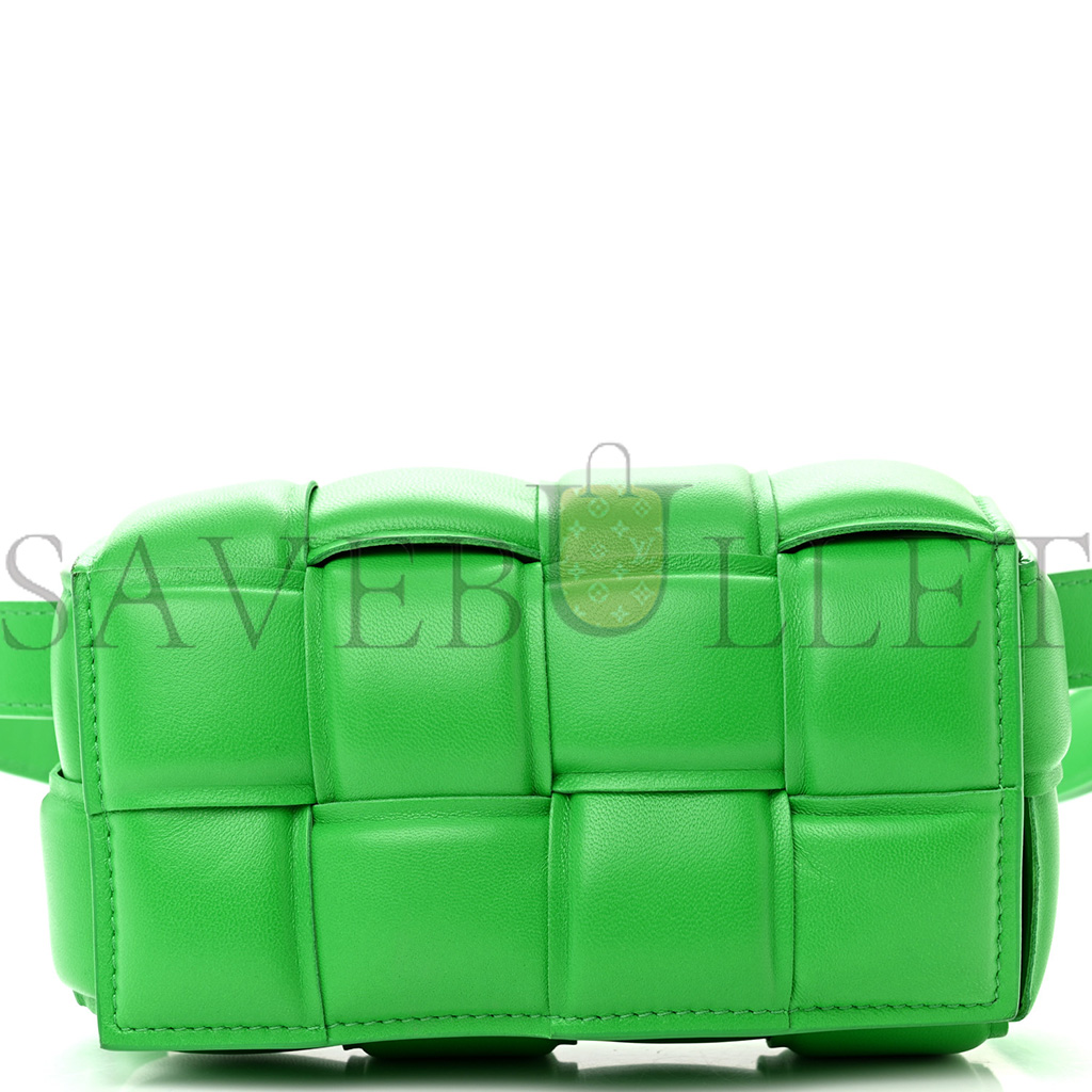 bo*te*ga Ve*ne*ta nappa maxi intreccio padded the belt cassette bag parakeet (18*9*6cm)