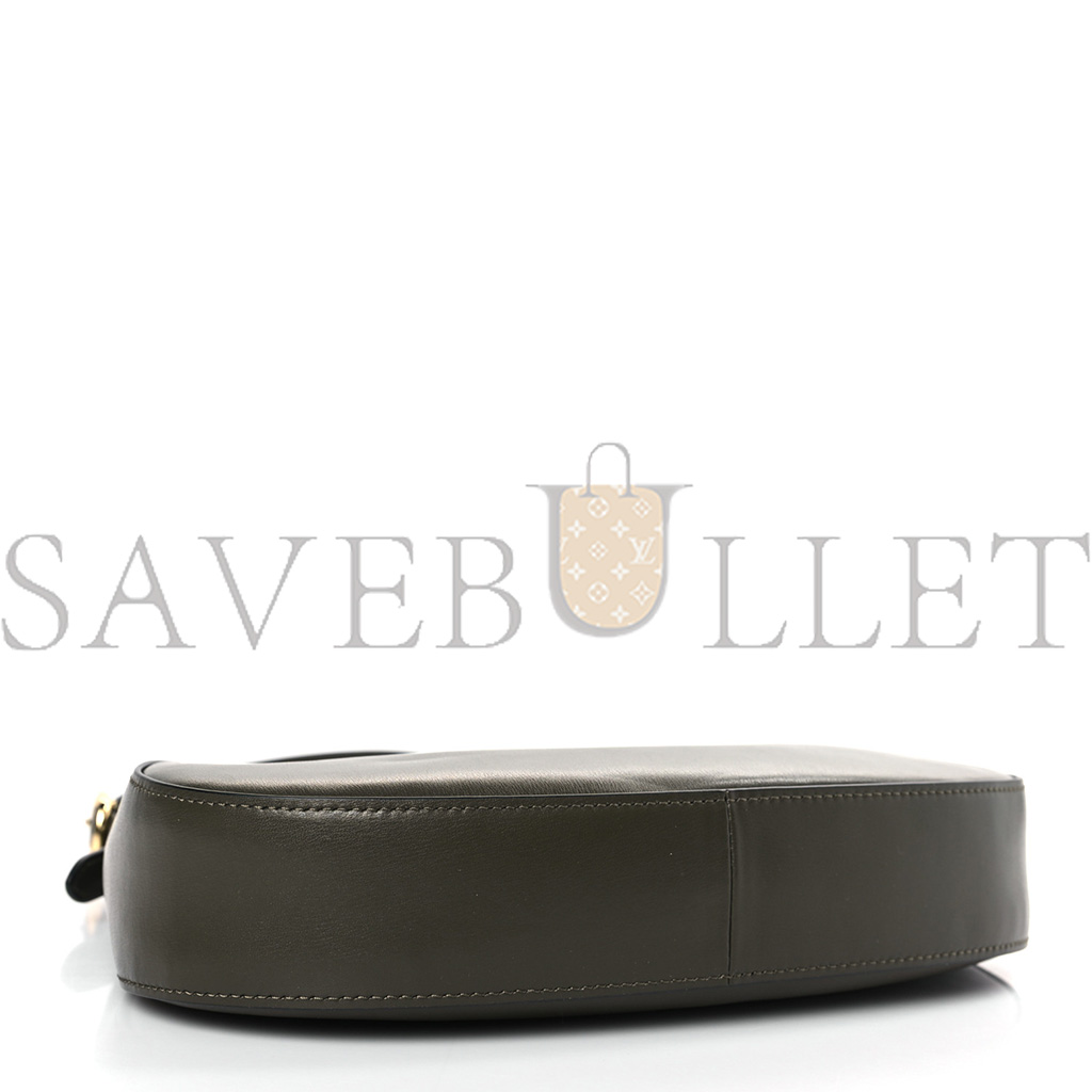 Pra*a box calfskin shoulder bag militaire (27*18*5cm)