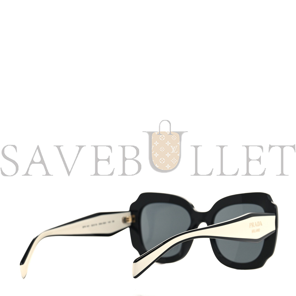 Pra*a acetate square sunglasses spr 16y black dark grey