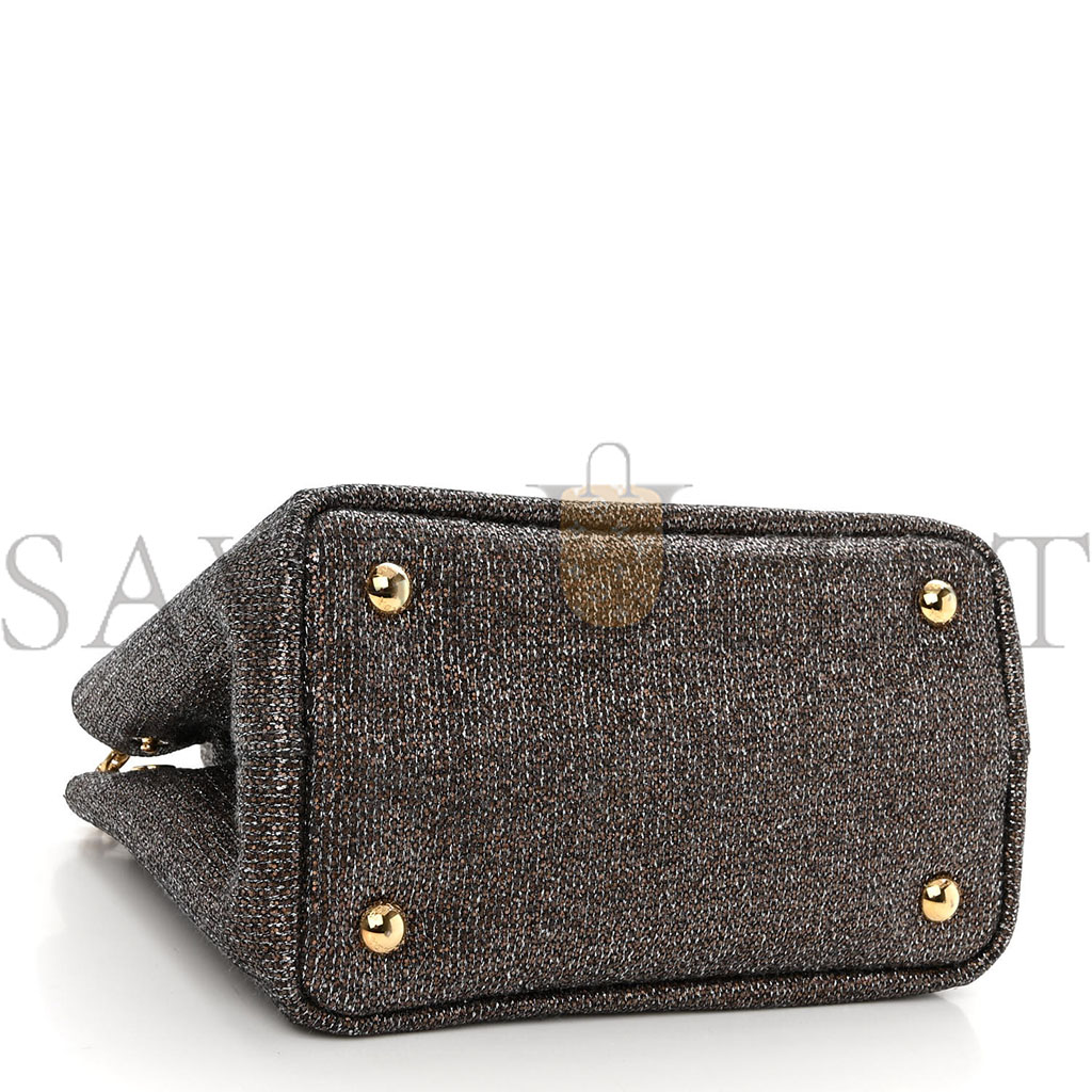 Pra*a broccato chain tote caffÉ (22*15*14cm)