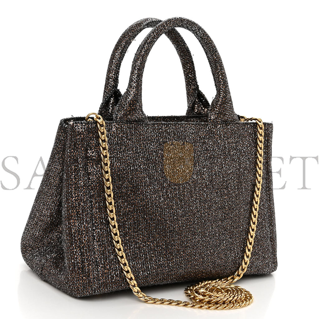 Pra*a broccato chain tote caffÉ (22*15*14cm)