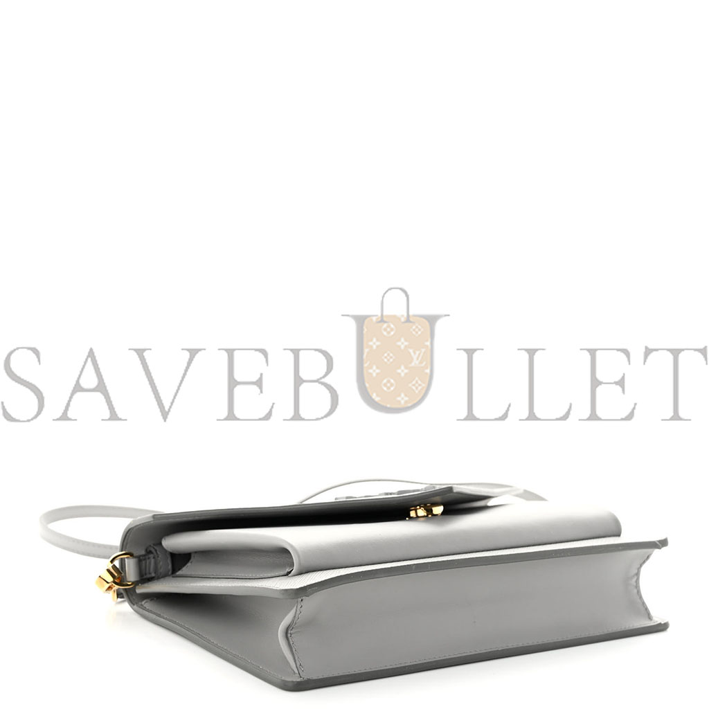 Pra*a city calfskin saffiano envelope flap with chain nube (20*13*4cm)