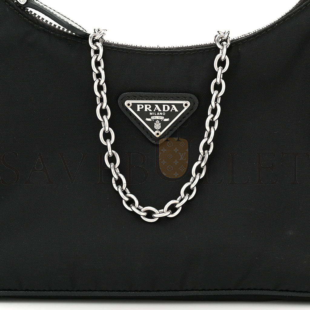 Pra*a nylon re-edition 2005 shoulder bag black (22*18*6cm)