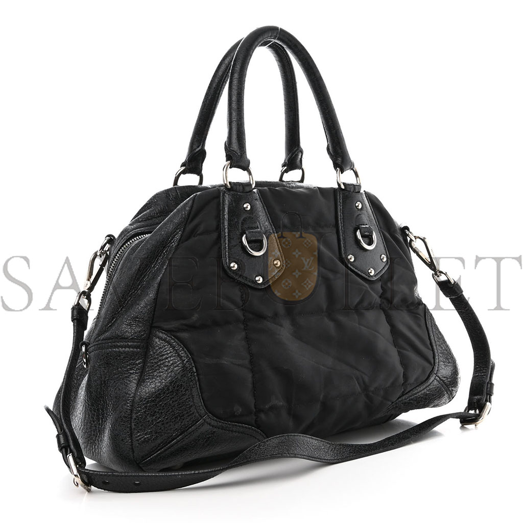 Pra*a nylon quilted 24h satchel black (34*23*16cm)