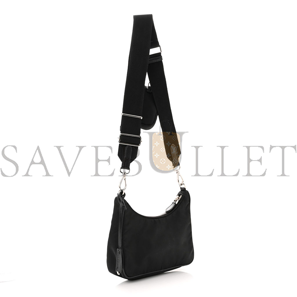 Pra*a nylon re-edition 2005 shoulder bag black (22*18*6cm)