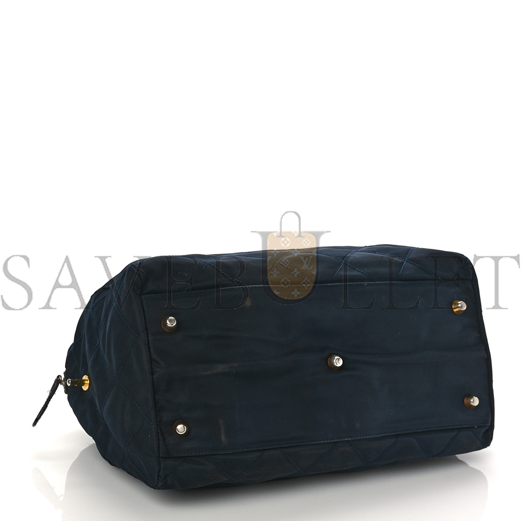 Pra*a nylon tessuto impuntu quilted shoulder bag navy (34*20*17cm)