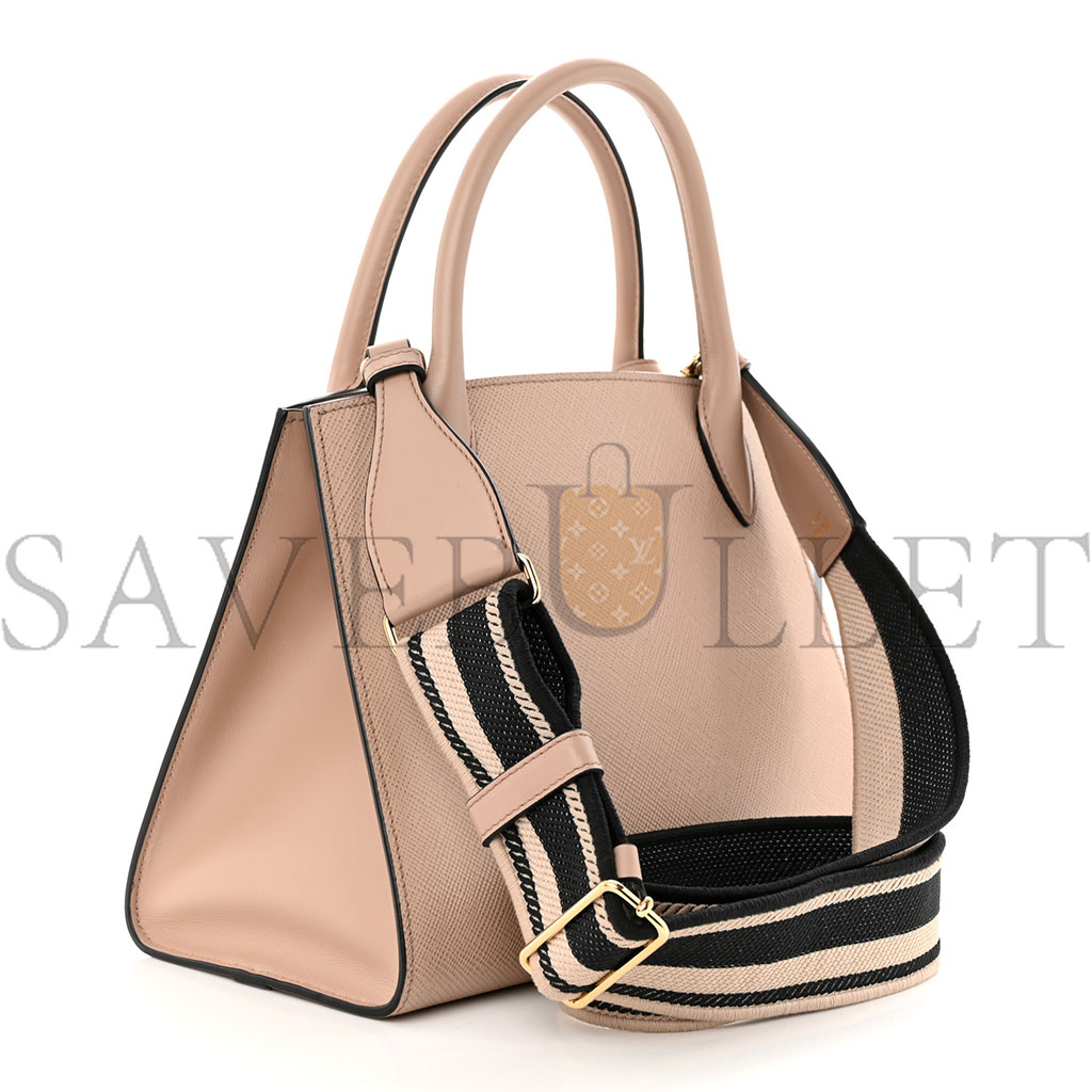 Pra*a saffiano cuir small monochrome top handle tote cipria (25*20*13cm)