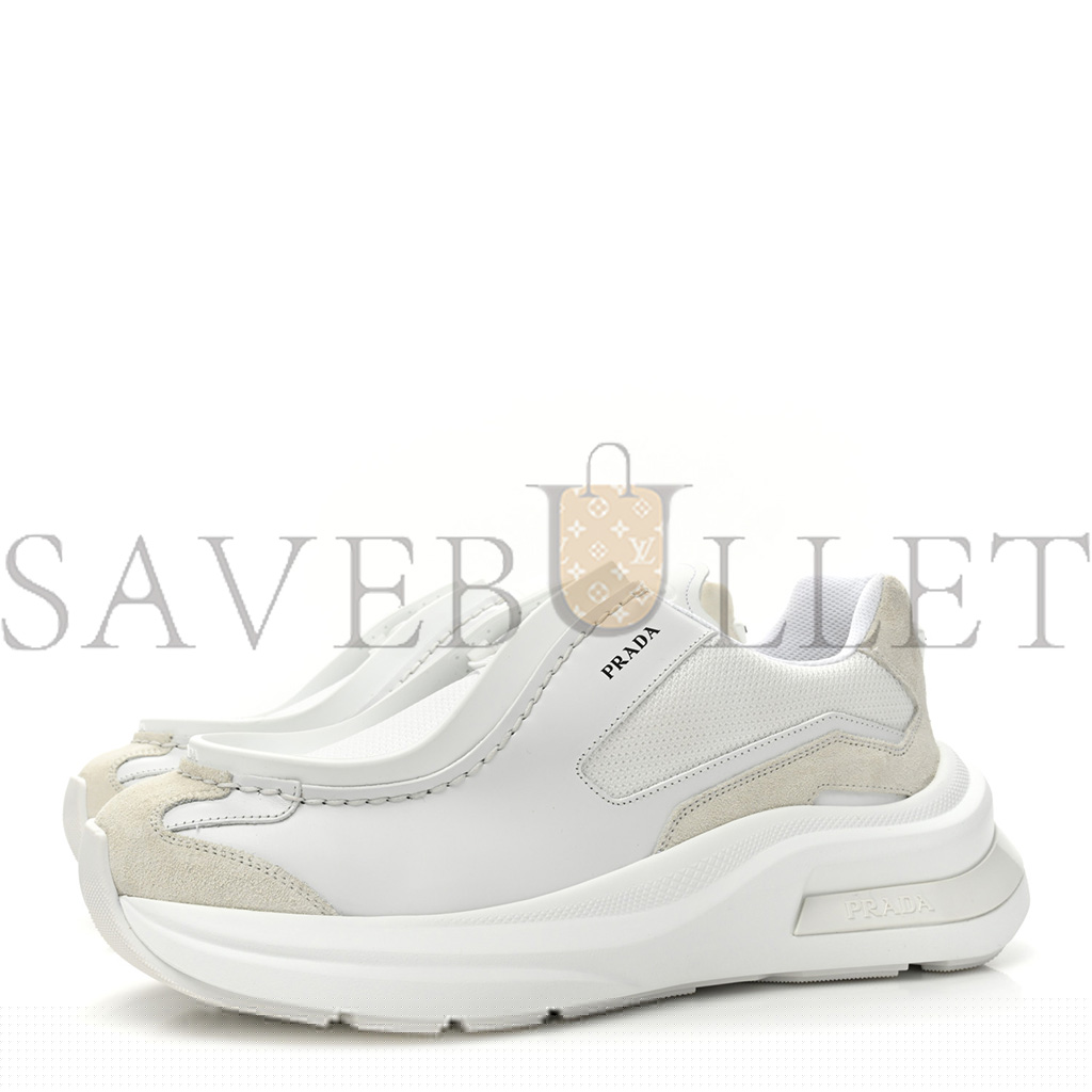 Pra*a spazzolato rois bike fabric mens sneakers 10 white