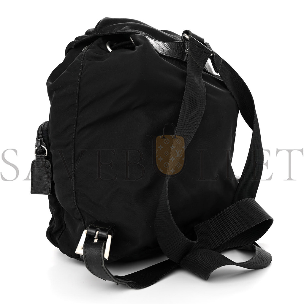 Pra*a tessuto nylon saffiano small backpack black (29*23*10cm)
