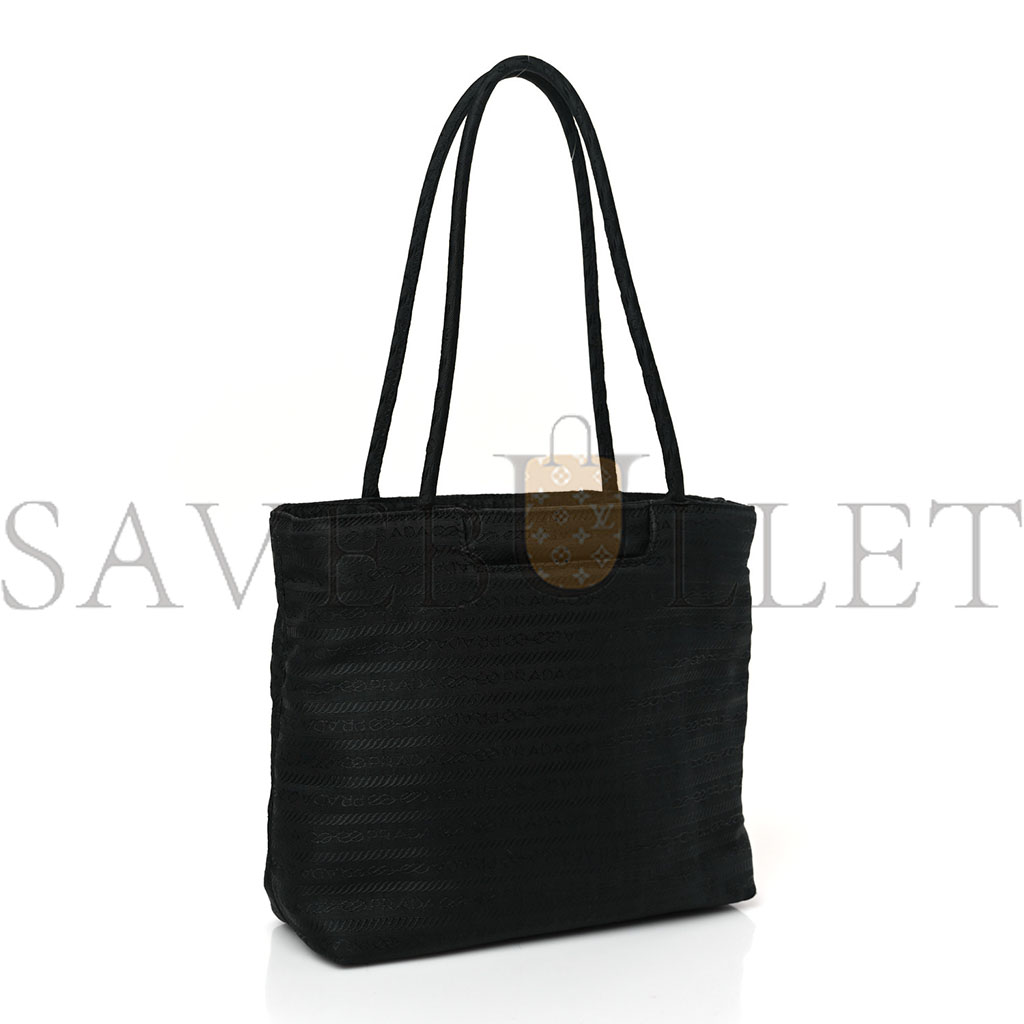 Pra*a tessuto nylon jacquard tote black (22*20*8cm)