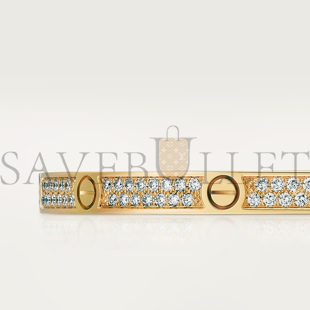 Ca*t*er love bracelet, small model, paved n6710617