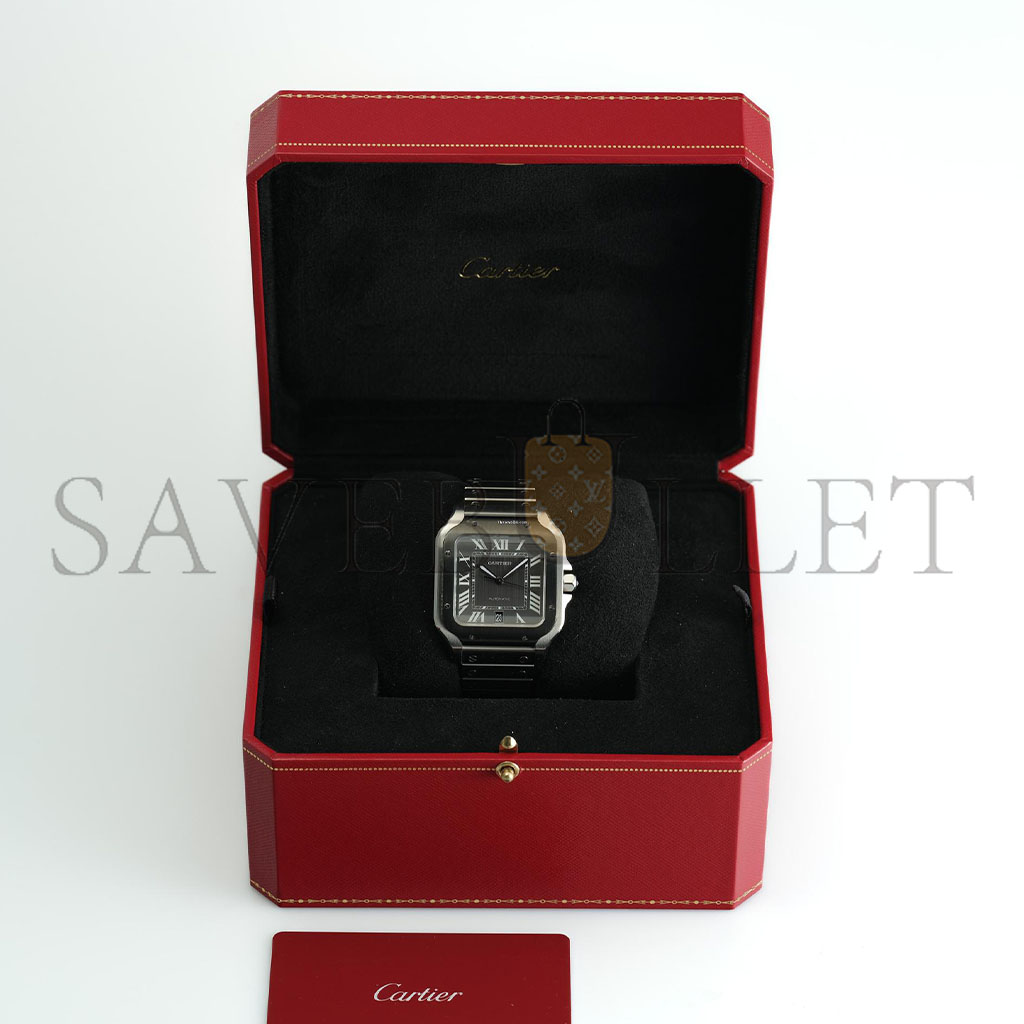 Ca*t*er santos large stainless steel automatic watch wssa0037