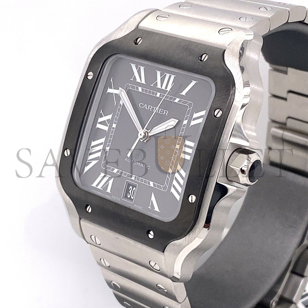 Ca*t*er santos large stainless steel automatic watch wssa0037