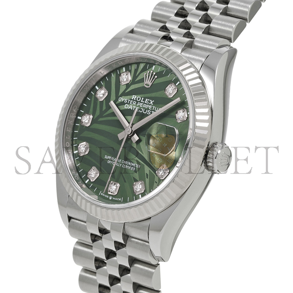 R*l*x datejust olive green palm theme 41mm watch 126234-0055