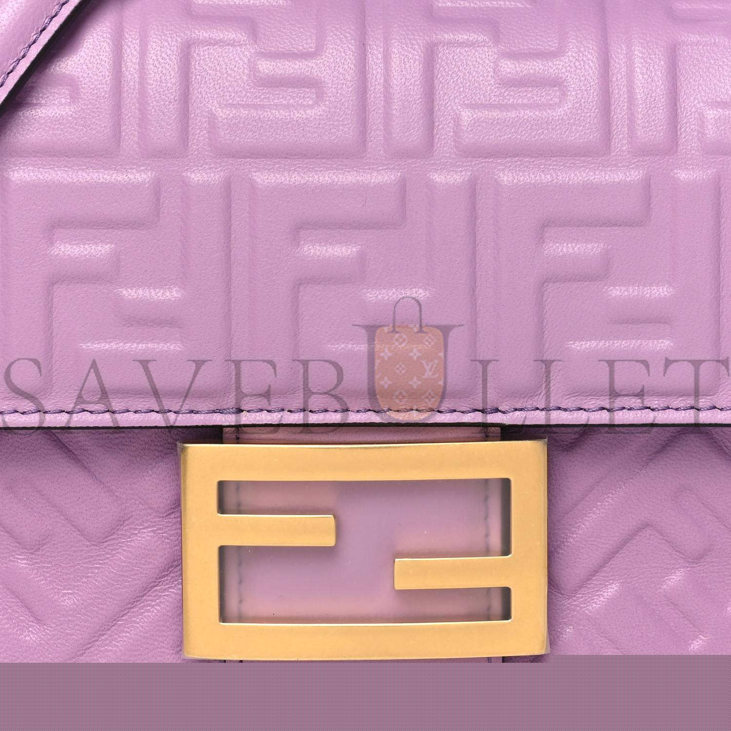 F**di nappa small ff embossed midi chain baguette violetta (23*13*6cm)