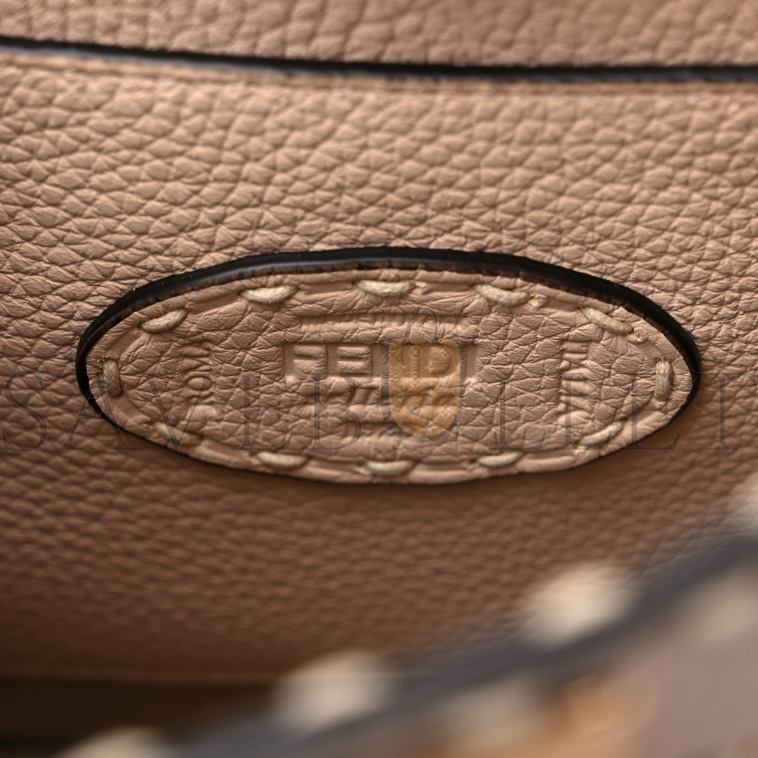 F**di vitello granato camoscio selleria macro stitchings small peekaboo i see u satchel rosa plaster (27*20*11cm)