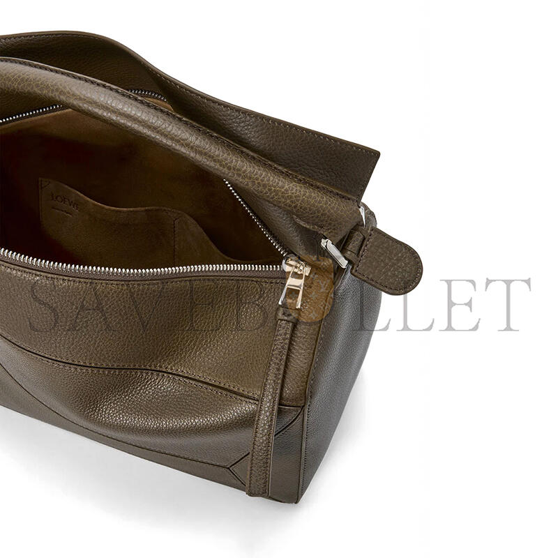 l0ew* large puzzle bag in S*pple grained calfskin b510pnlx01 (33*21.5*14.7cm)