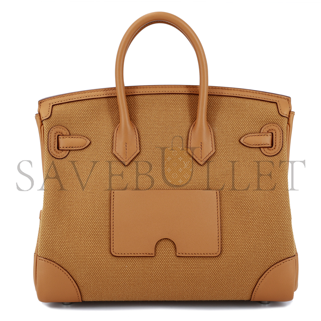 H**mes master birkin 25 2s sesame swift leather and canvas tote 8024740062 (25*20*13cm)